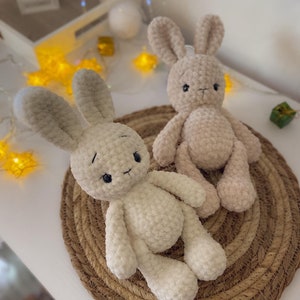 MINI Honey Bunny Knotted Lovey Crochet Bunny PATTERN 