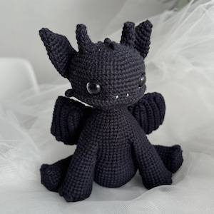 Crochet pattern for black dragon PDF English, pattern dragon