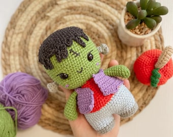 Halloween Frankenstein Monster Amigurumi Crochet Pattern (PDF)