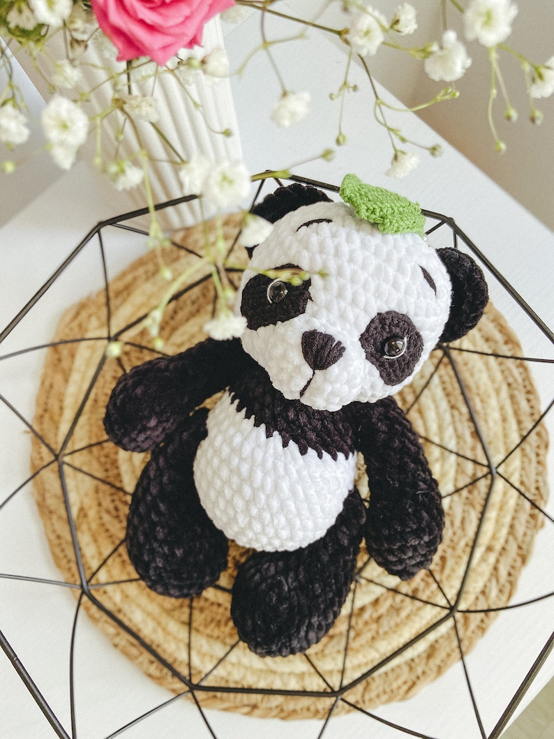 Amigurumi pattern, Mini panda, Crochet panda, PDF, Crochet pattern Amigurumi crochet pattern panda pattern English PDF pattern image 7