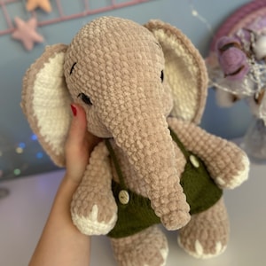 Crochet pattern amigurumi Elephant - PDF pattern DIY tutorial – plushie crochet pattern mimomi