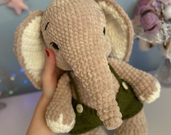 Crochet Elephant Amigurumi Pattern – DIY Plush Toy (PDF Pattern)