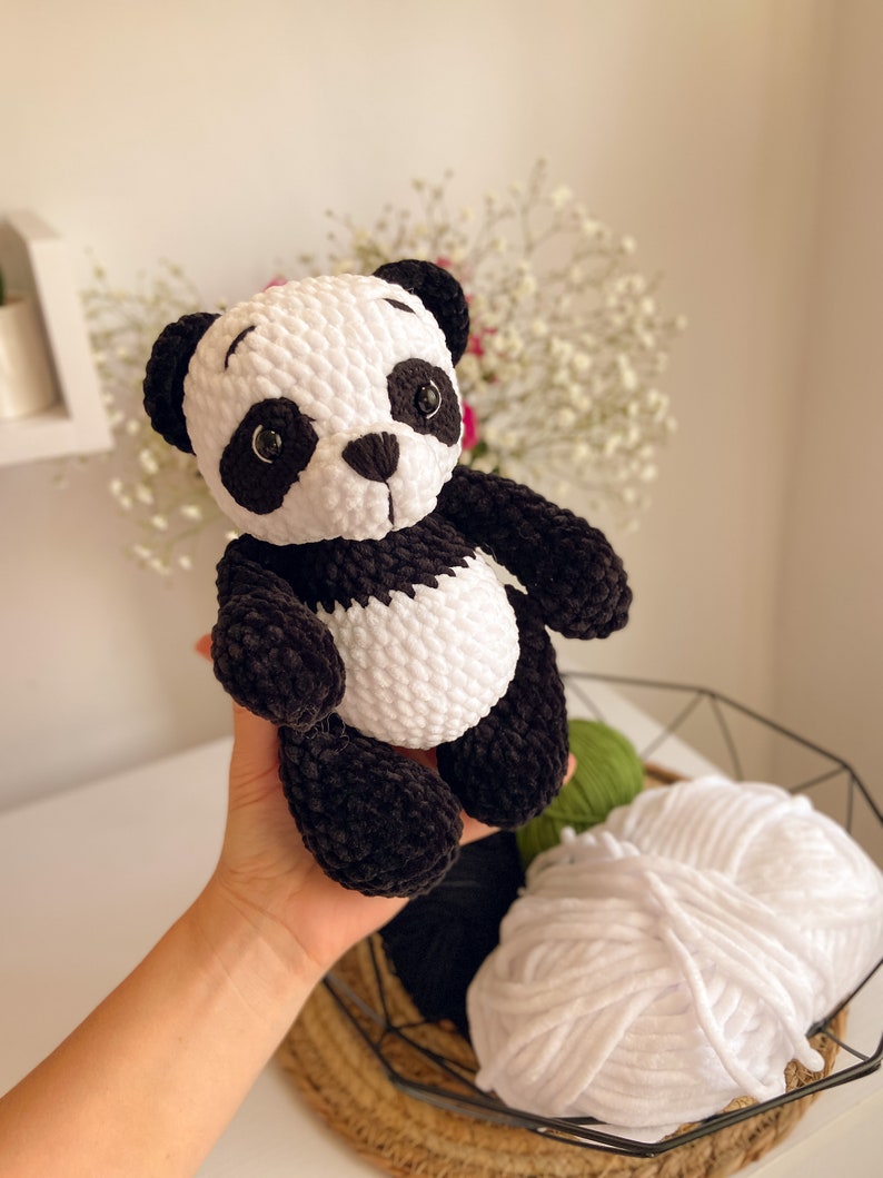 Amigurumi pattern, Mini panda, Crochet panda, PDF, Crochet pattern Amigurumi crochet pattern panda pattern English PDF pattern image 3