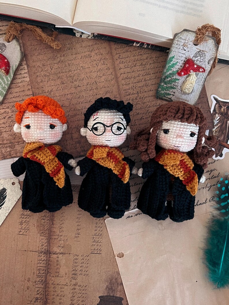 Wizard School Amigurumi Crochet Pattern – Trio Doll Set (PDF Pattern ...
