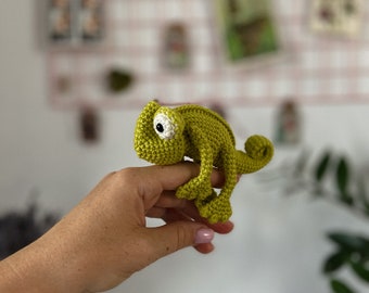 Haakpatroon kameleon: amigurumi knuffeldier (pdf-patroon)