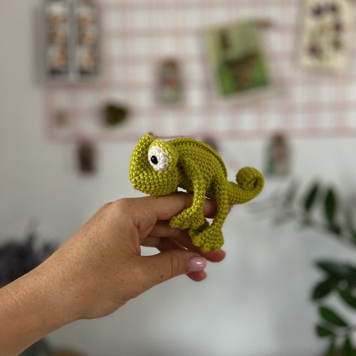 Chamäleon Häkelanleitung: Amigurumi Tier Plüschtier (PDF-Muster)