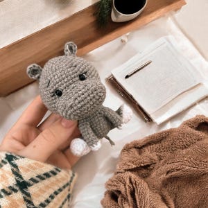 Crochet Hippos Amigurumi Pattern - Amigurumi Hippopotamus plush pattern - pdf pattern hippopotamus