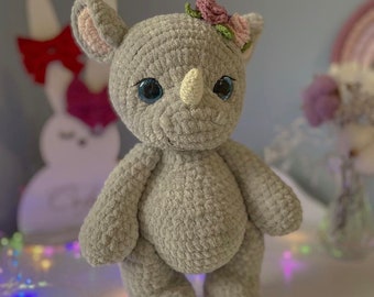 Rhino Amigurumi Crochet Pattern (PDF)