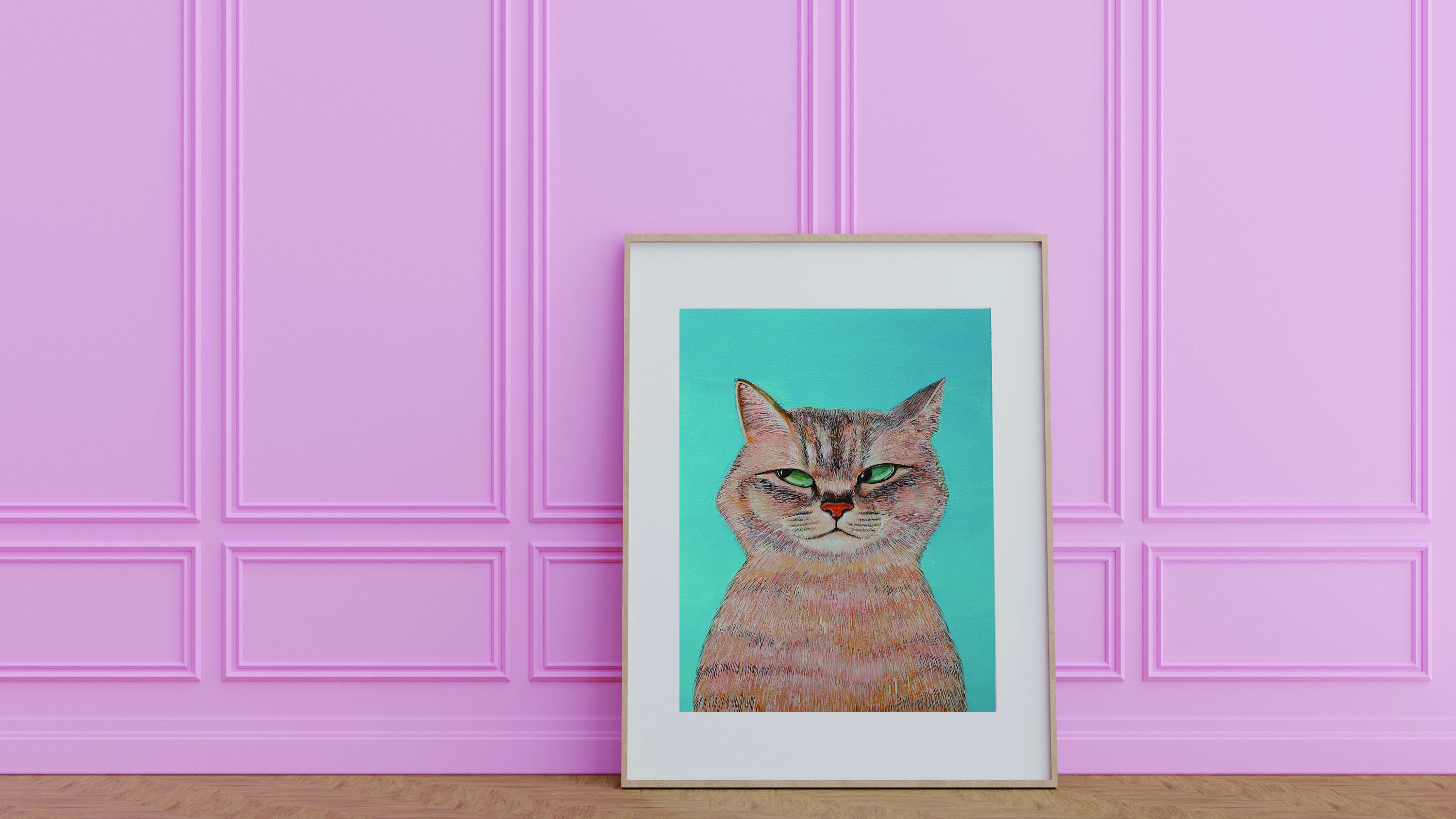 Printable Cat Illustration Wall Art / Hand Painting Digital Prints/ the ...