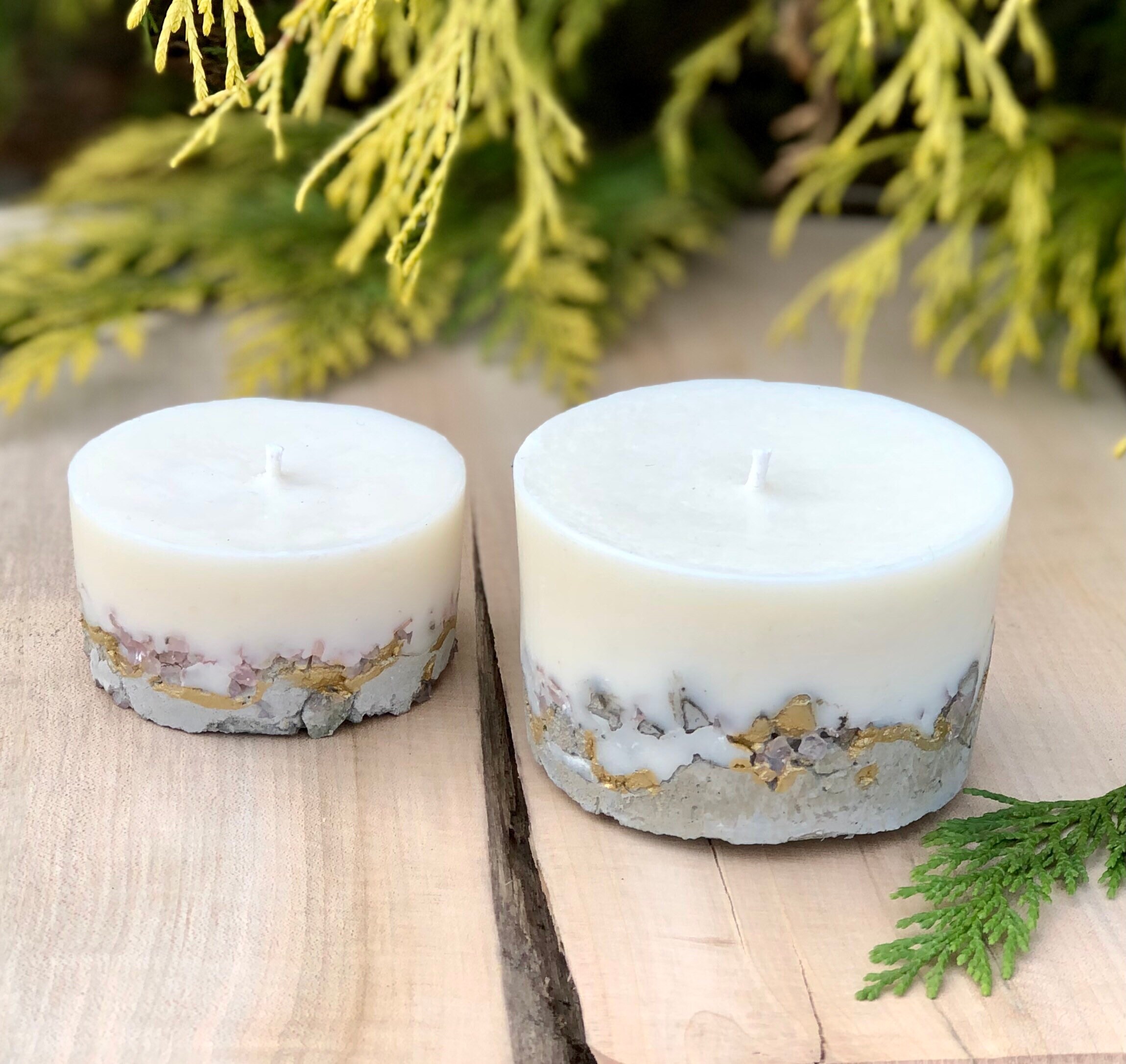Scented Concrete Candle Aromatherapy Candle Aromatic Pillar Etsy