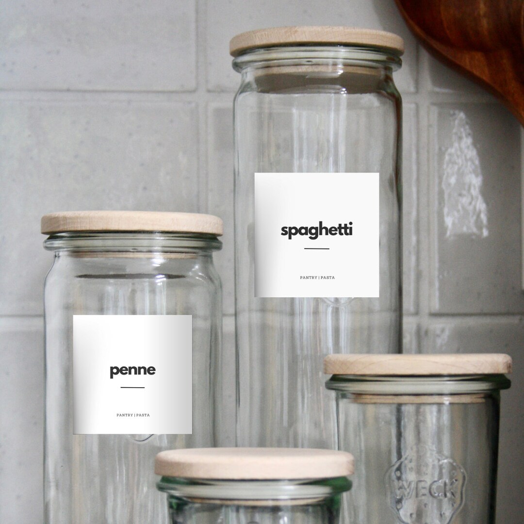 Easy Pantry Labels Stickers Simple Aesthetic and Nordic and