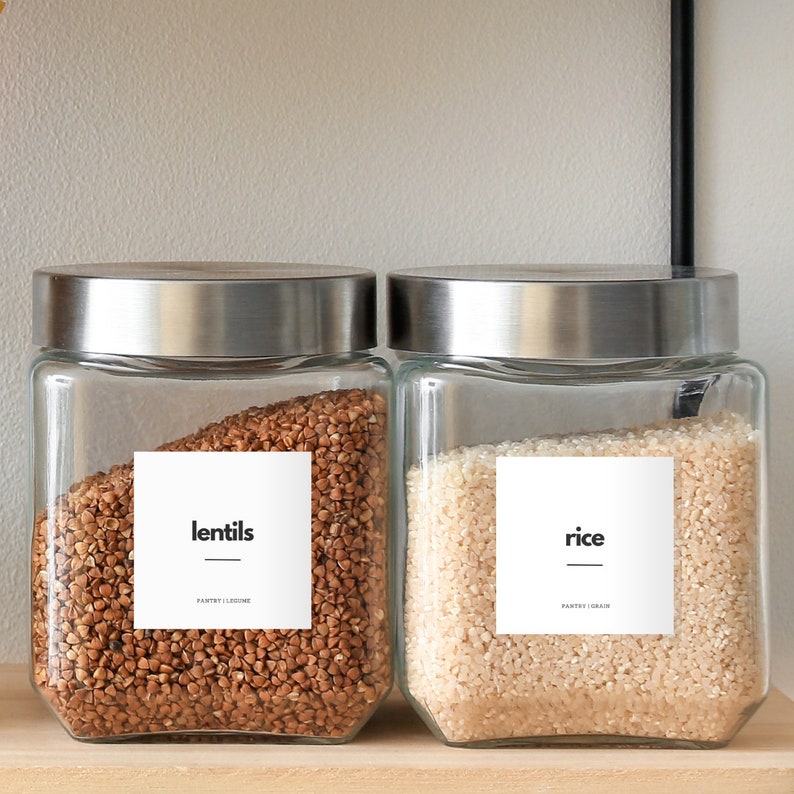 Easy Pantry Labels Stickers Simple Aesthetic and Nordic and