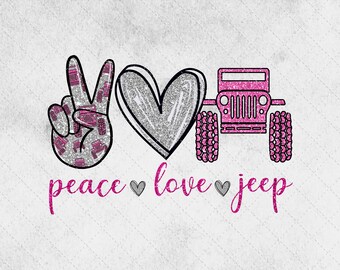 Download Peace Love Jeep Etsy