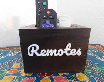 Remote Control Holder, Hand Crafted Remote Caddy, Desk Organizer , Custom Remote Caddy, Customized Remote Control Organizer