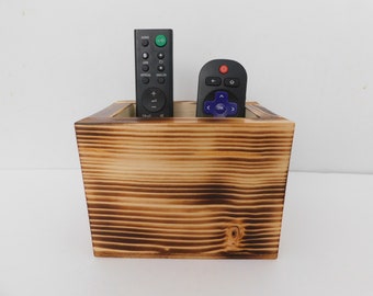 Remote Control Holder, Hand Crafted Remote Caddy, Desk Organizer , Custom Remote Caddy, Customized Remote Control Organizer