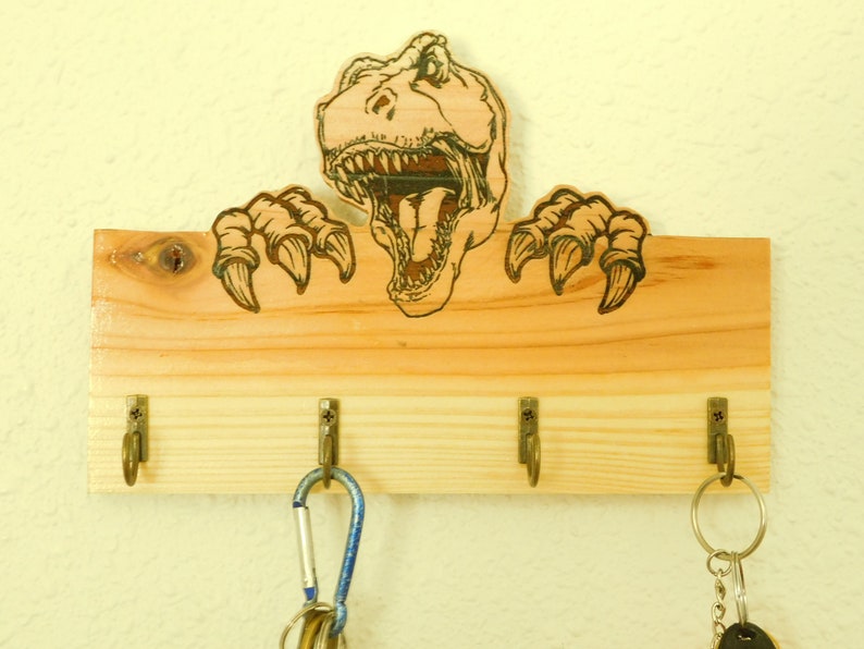 Dinosaur Key Rack Dinosaur Keychain Holder, T-rex Wall Decor - Etsy