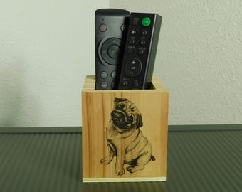 Remote Control Holder, Hand Crafted Remote Caddy, Desk Organizer , Custom Remote Caddy, Customized Remote Control Organizer
