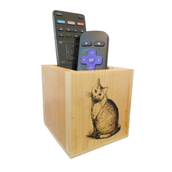 Remote Control Holder / farmhouse décor a great housewarming gift cat lover gift