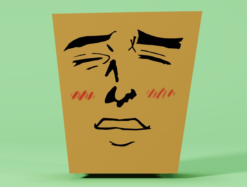 Digital File Anime Bag Face Meme Vine 3d Printing Stl Etsy Hong Kong