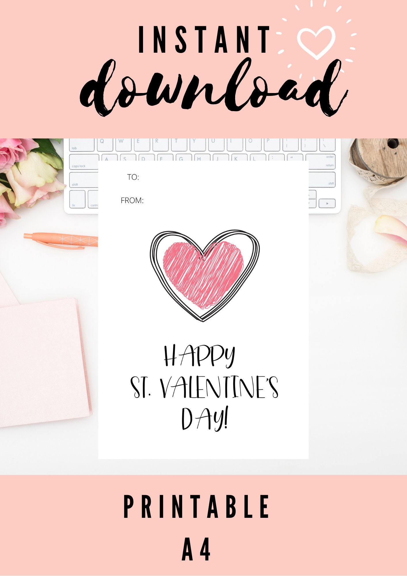 Printable Valentine's Day Card Colouring kids card | Etsy