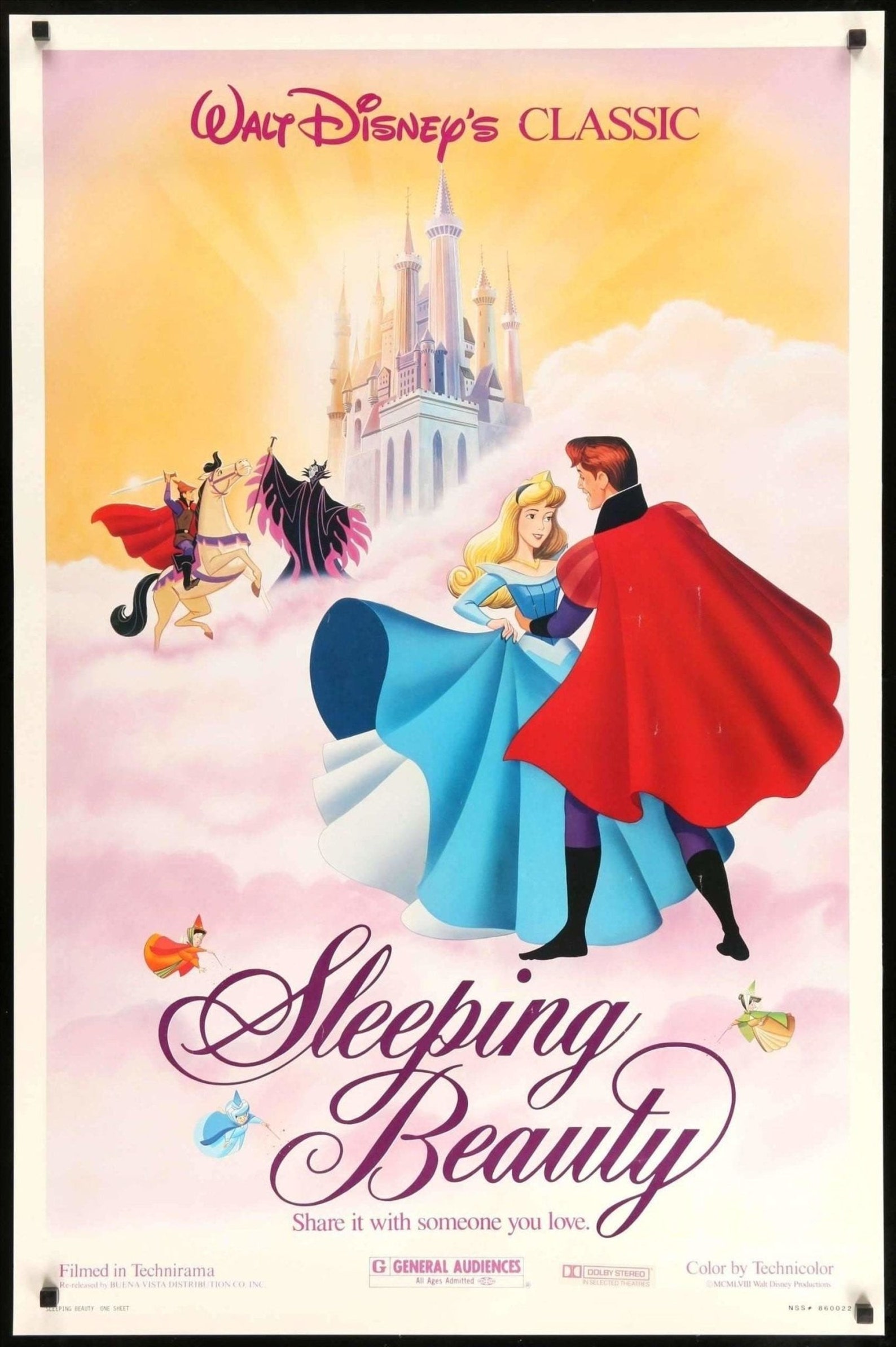 Sleeping Beauty Original Vintage Poster Etsy