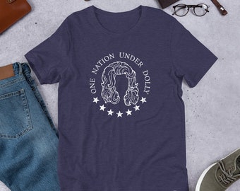 One Nation Under Dolly White Print Short-Sleeve Unisex T-Shirt