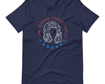 One Nation Under Dolly Red White and Blue Short-Sleeve Unisex T-Shirt