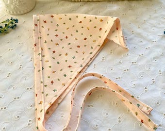 Delicate Pink Petite Mushroom Head Scarf Scallop Lace Edge Option Cottagecore Gift Coquette Scarf Etsy Prairie Upcycle Deadstock Trim Cotton