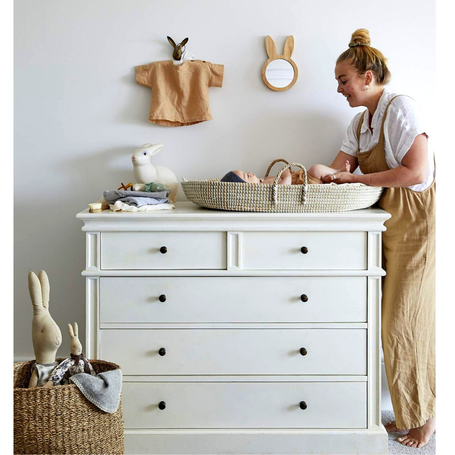 Baby Changing Basket Organic Seagrass Moses Basket Luxury Etsy