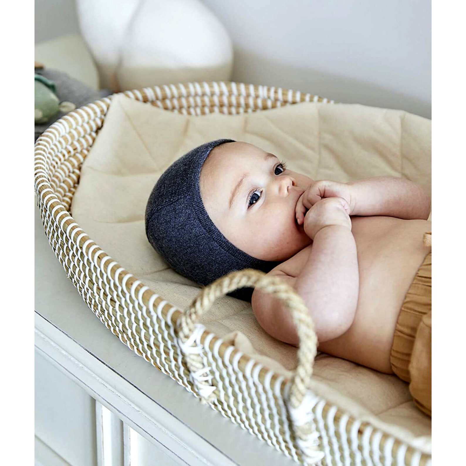 Baby Changing Basket Organic Seagrass Moses Basket Luxury Etsy