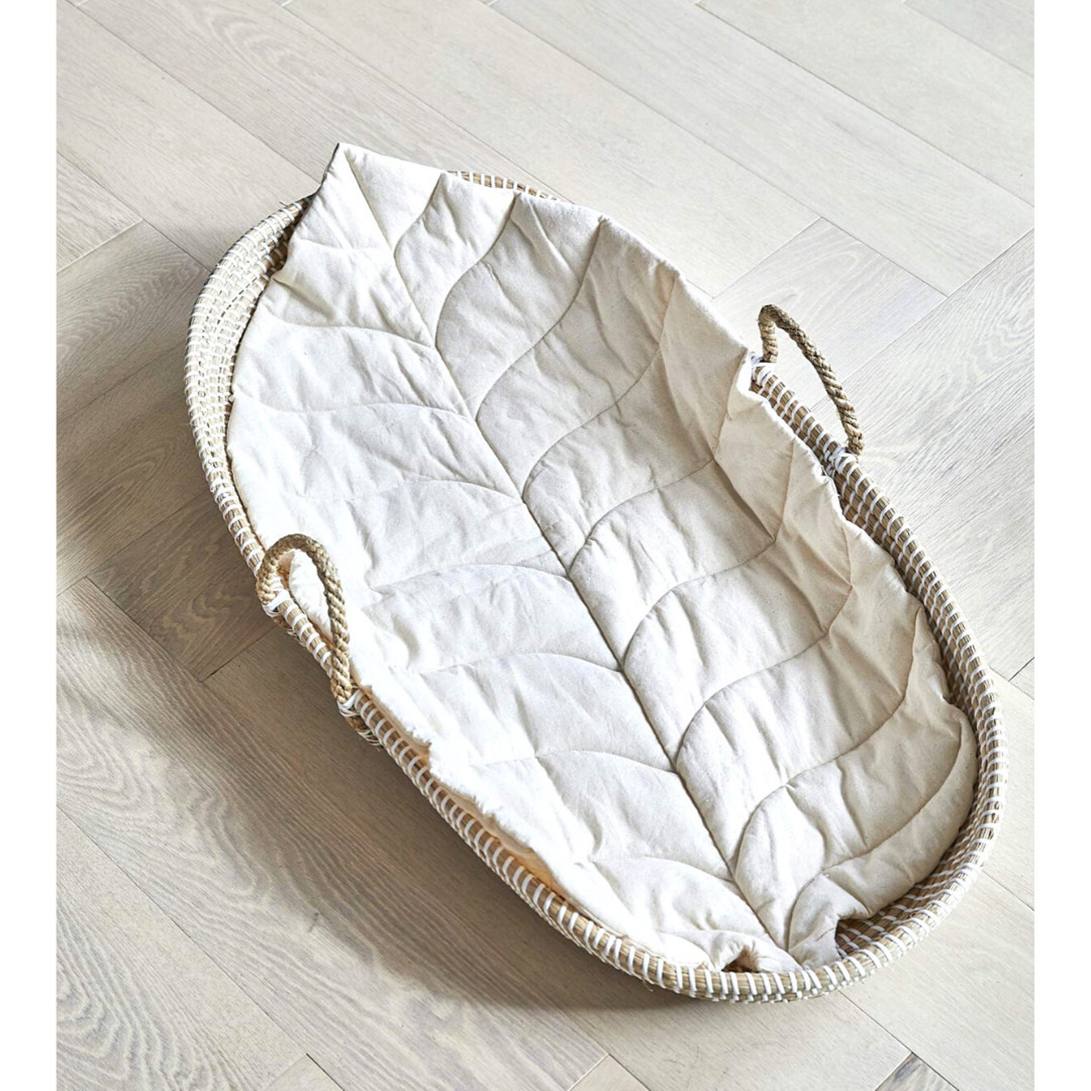 Baby Changing Basket Organic Seagrass Moses Basket Luxury Etsy