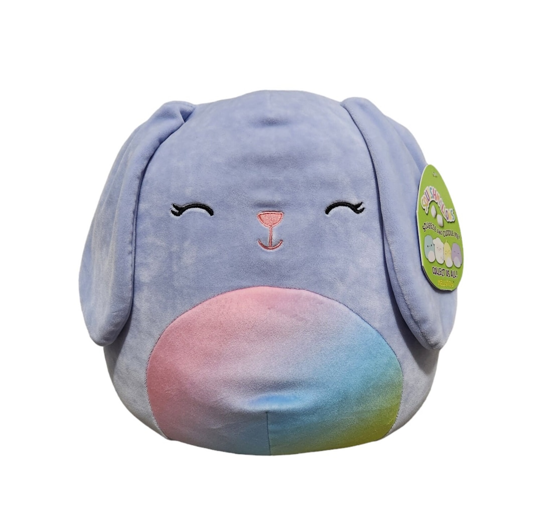 Squishmallows 2020 Nova the Blue Bunny W/ Rainbow Belly 12