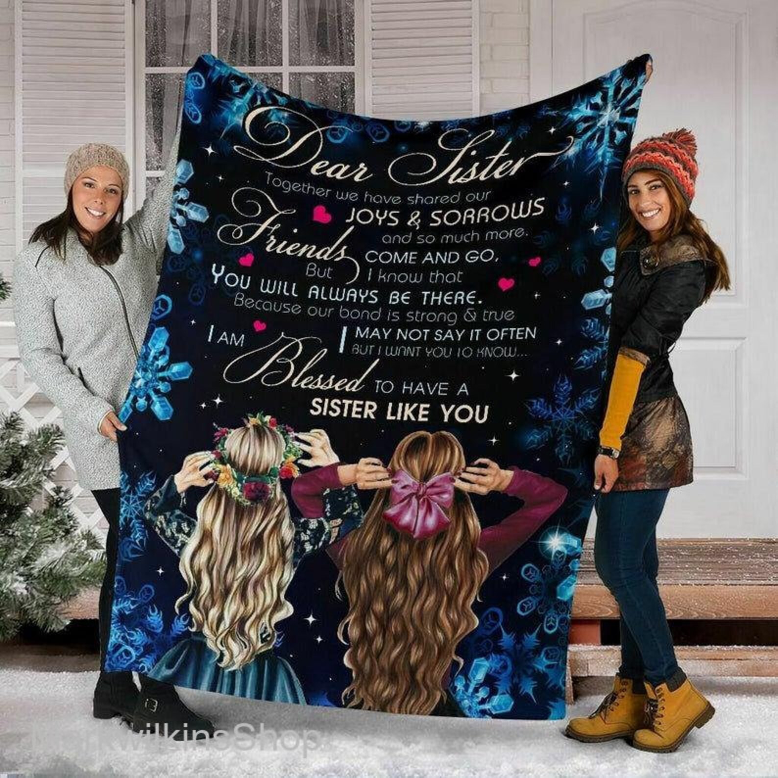 Custom name blanket Dear Sister Blanket I am blessed to Etsy