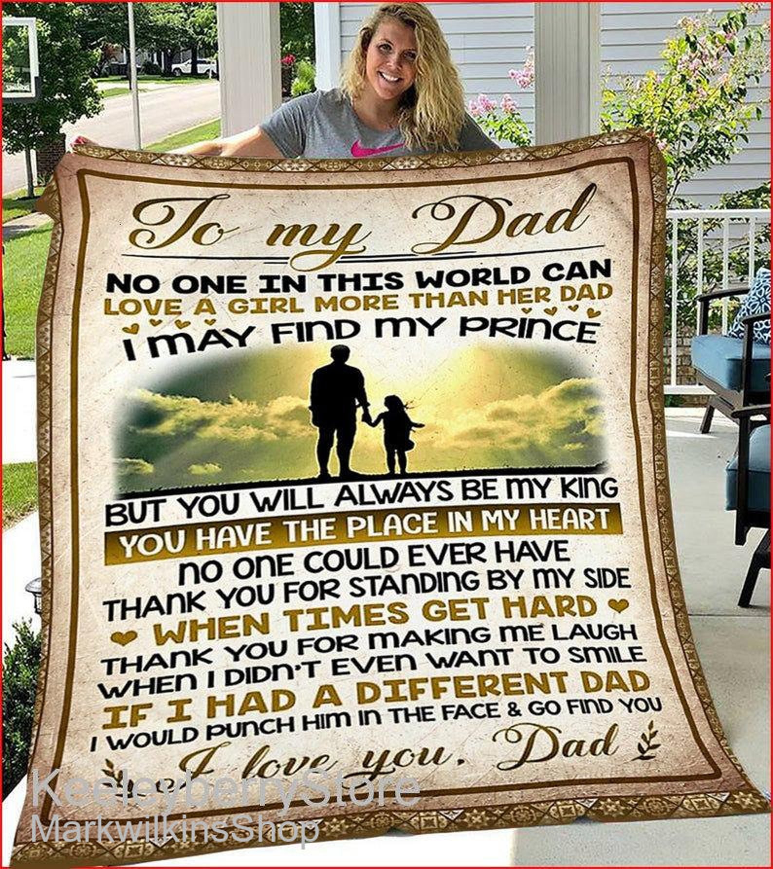 Personalized To My Dad Blanket Father's Day Gifts Gift Etsy