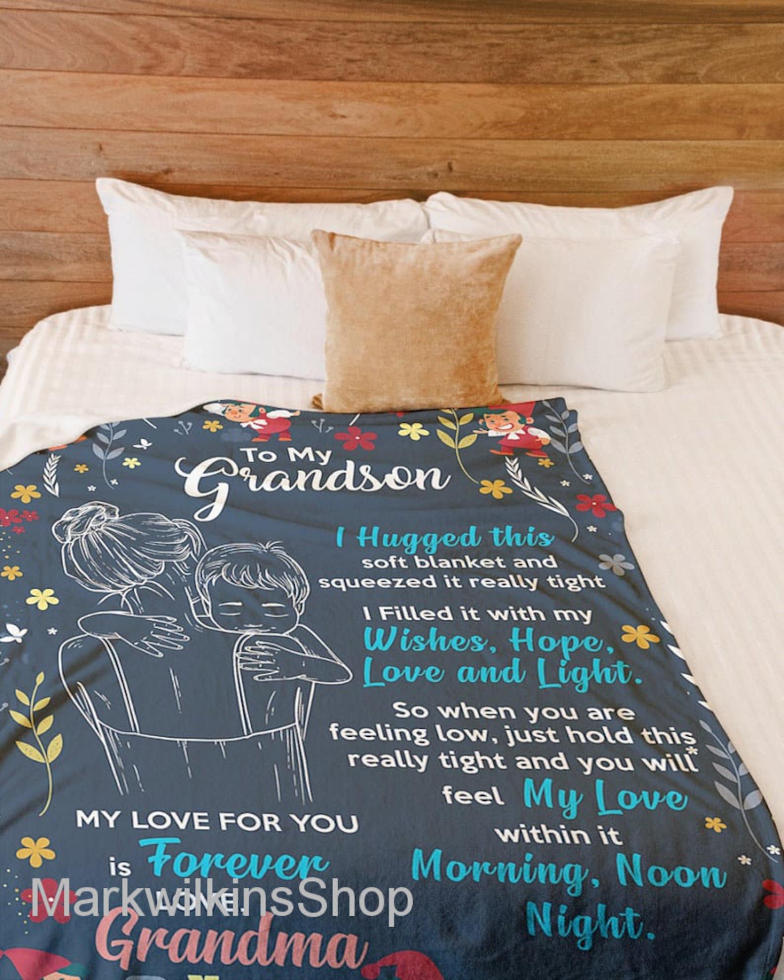 Personalized Blanket To My Grandson My love for you is Etsy