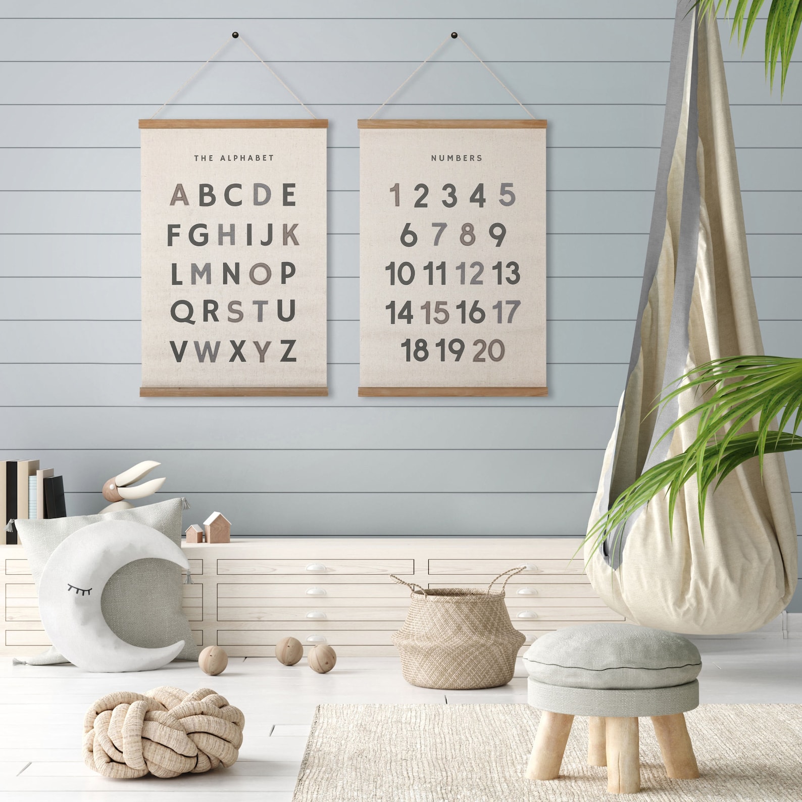 1624 Inch Embroidered Educational Poster With Wood Poster Etsy