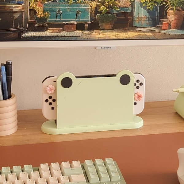 Capa Froggy para Nintendo Switch/Switch 2: Acessório para jogos Green Cottagecore Cozy
