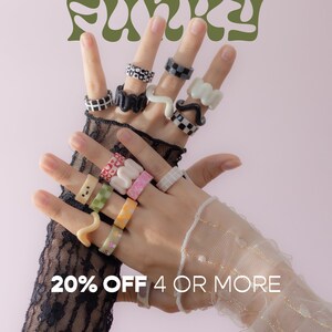 Rings Fun and Trendy Resin Clay - Etsy