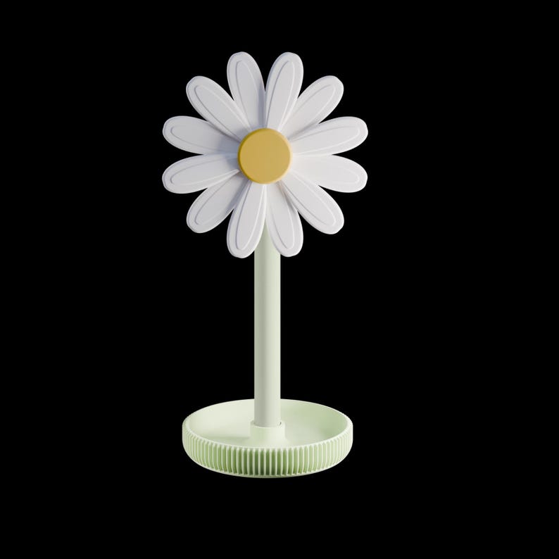 Daisy Headphone Stand: Original Kawaii Cozy Desk Decor, Plant Lover Gift image 8