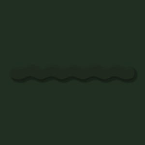 May include: Dark green abstract design with a wavy, layered element. The design has a three-dimensional effect, with shadows adding depth. The background is a solid, darker shade of green, creating a minimalist aesthetic.