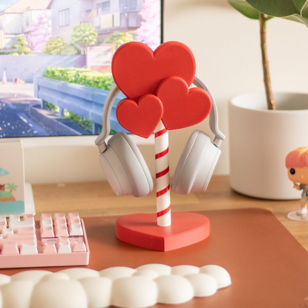 Heart Headphone Stand Custom Color Options Etsy