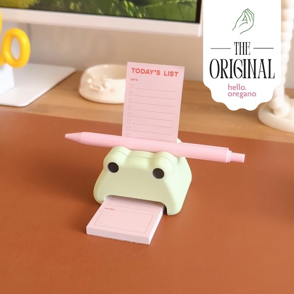 Frog Post-it holder | Cozy desk accessories