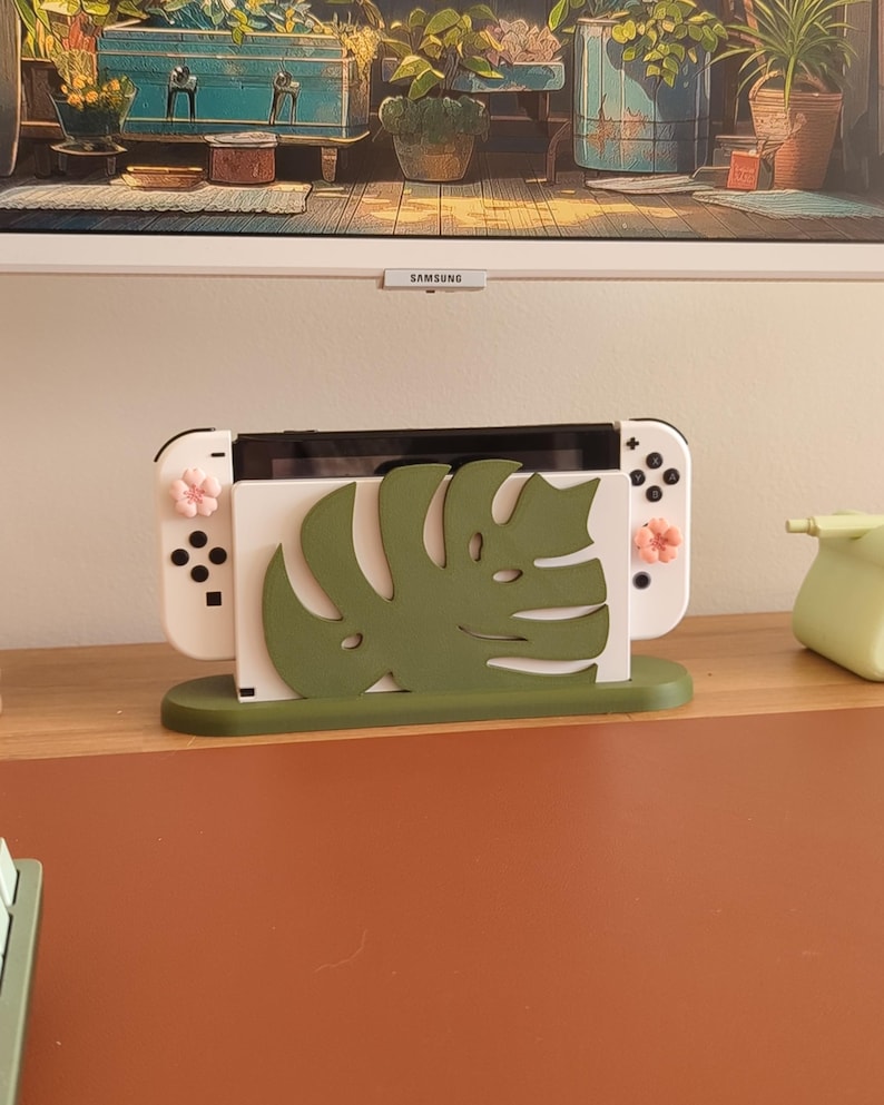 Housse Monstera pour Nintendo Switch/Switch 2 - Rehaussez la configuration de votre bureau avec du charme image 6
