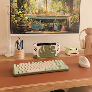 Housse Monstera pour Nintendo Switch/Switch 2 - Rehaussez la configuration de votre bureau avec du charme image 5