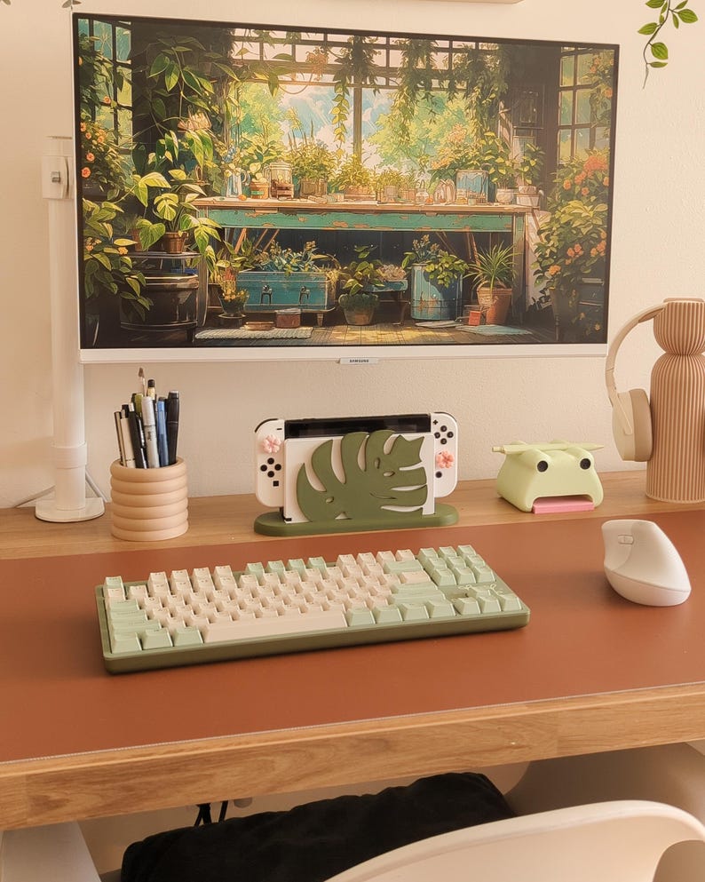 Housse Monstera pour Nintendo Switch/Switch 2 - Rehaussez la configuration de votre bureau avec du charme image 5