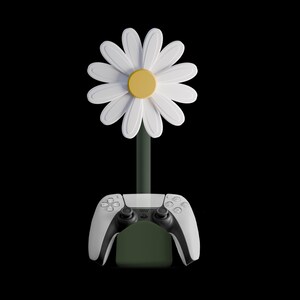 Daisy Headphone Stand: Original Kawaii Cozy Desk Decor, Plant Lover Gift image 7