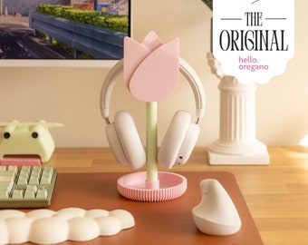 Tulip Headphone Stand: Kawaii Desk Decor