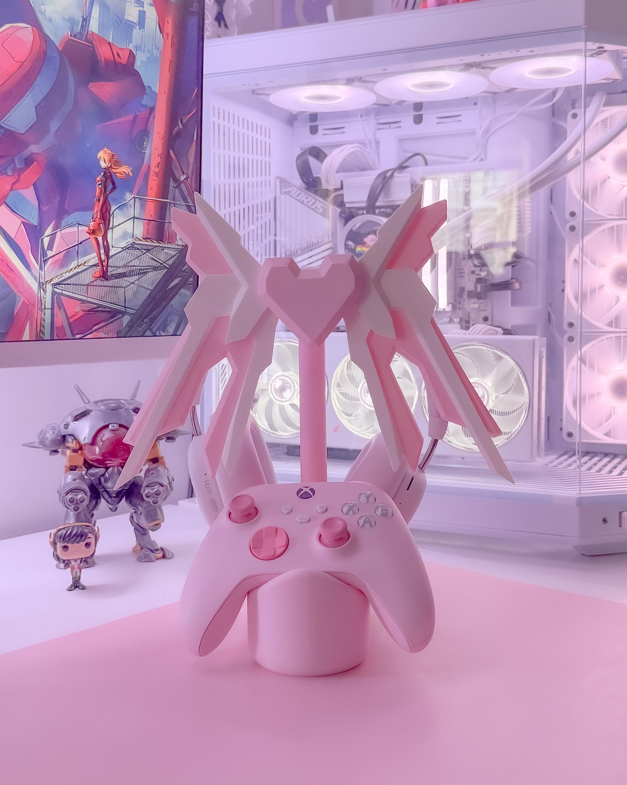 Mecha Angel Wings Headphone Stand - Elevate Your Desk Setup with Some Charm