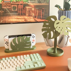 Housse Monstera pour Nintendo Switch/Switch 2 - Rehaussez la configuration de votre bureau avec du charme image 4