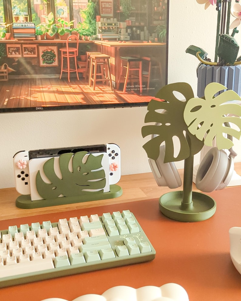 Housse Monstera pour Nintendo Switch/Switch 2 - Rehaussez la configuration de votre bureau avec du charme image 4